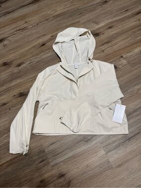 Athleta Lightweight Hooded Utility Jacket - Cream